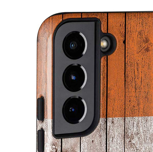 Ireland Flag Dark Wood Galaxy S22 Plus Pro Case